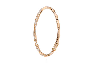 Pink Gold Diamond Bracelet | 0.8 carats, 9.33g