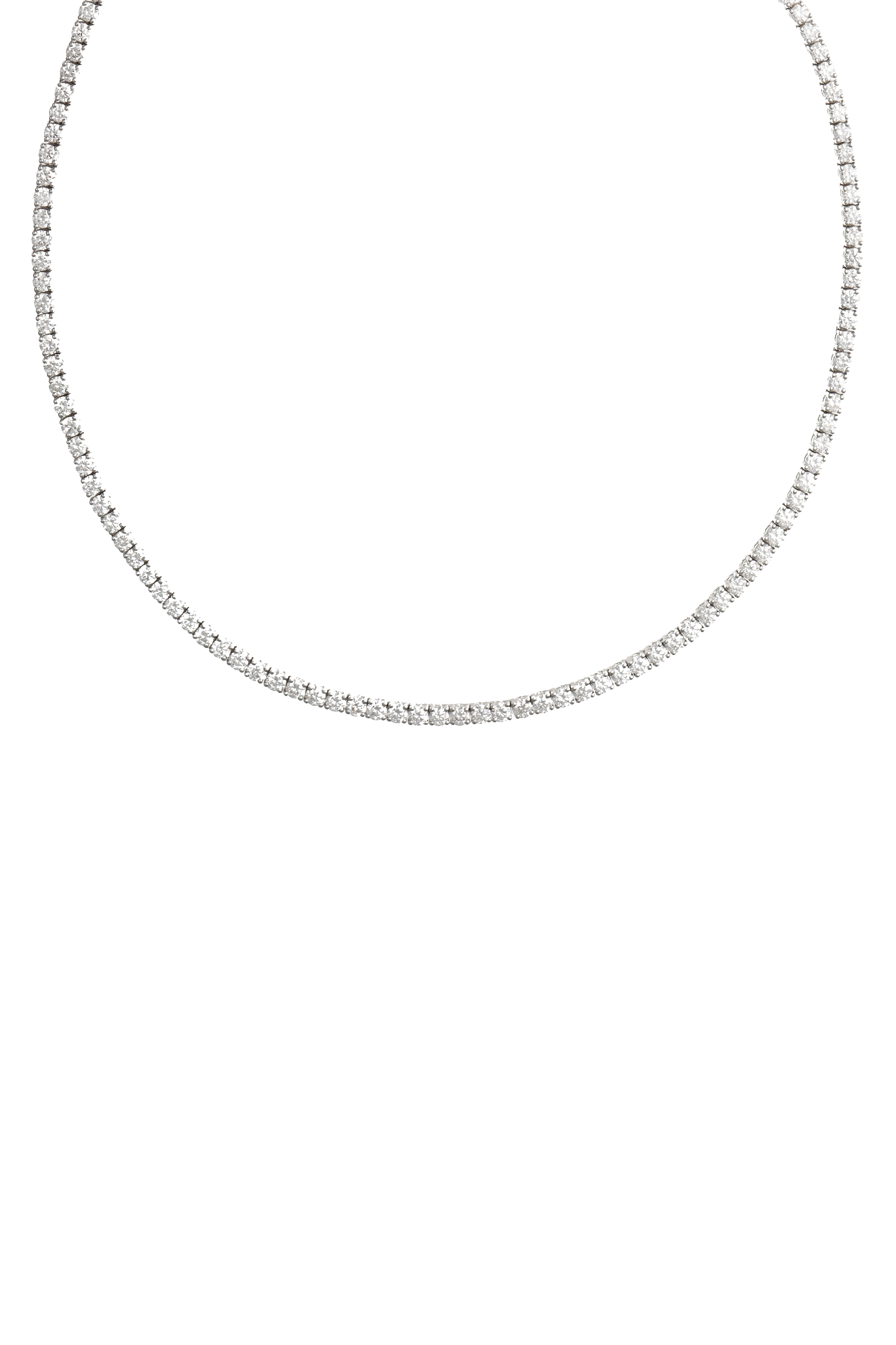 Full Diamond Tennis Necklace | 14.97ct, 26.77g