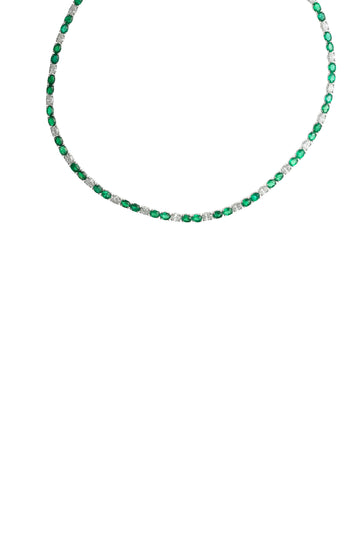 Emerald Diamond Chocker | 3.93ct WD 8.80ct Emerald, 17g