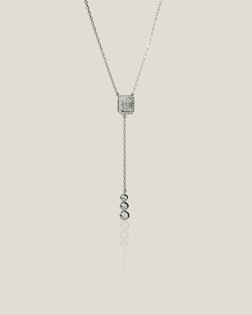 White Diamond Pendant | Diamond 0.251 carats, Baguette 0.161, 4.8g