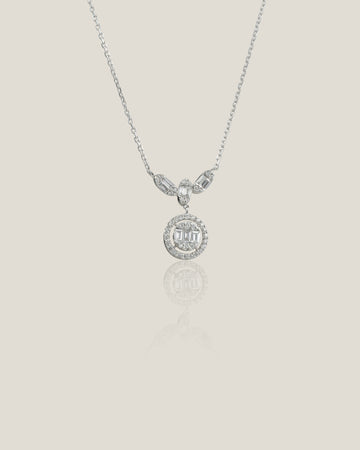 White Diamond Pendant | White Diamond 0.14 carats, Baguette 0.28 carats, 3.35g