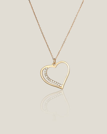Heart Shape Diamond Pendant | White Diamond 0.05 carats, 1.26g