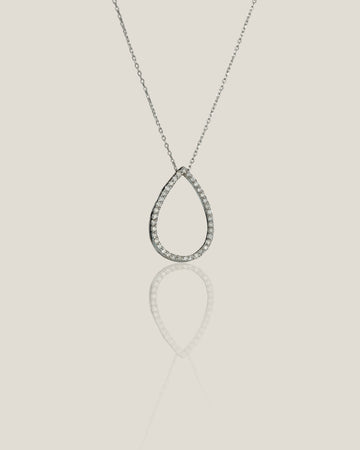 Pear shape white diamond pendant | White Diamond 0.26 carats, 1.98g