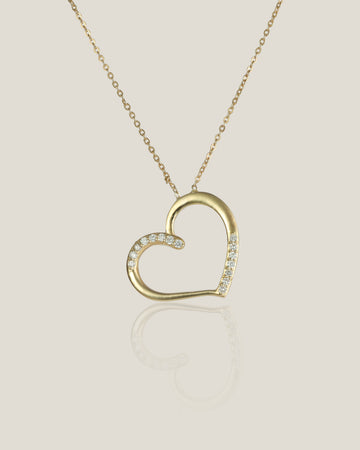 Heart Shape Diamond Pendant | White Diamond 0.06 carats, 1.3g