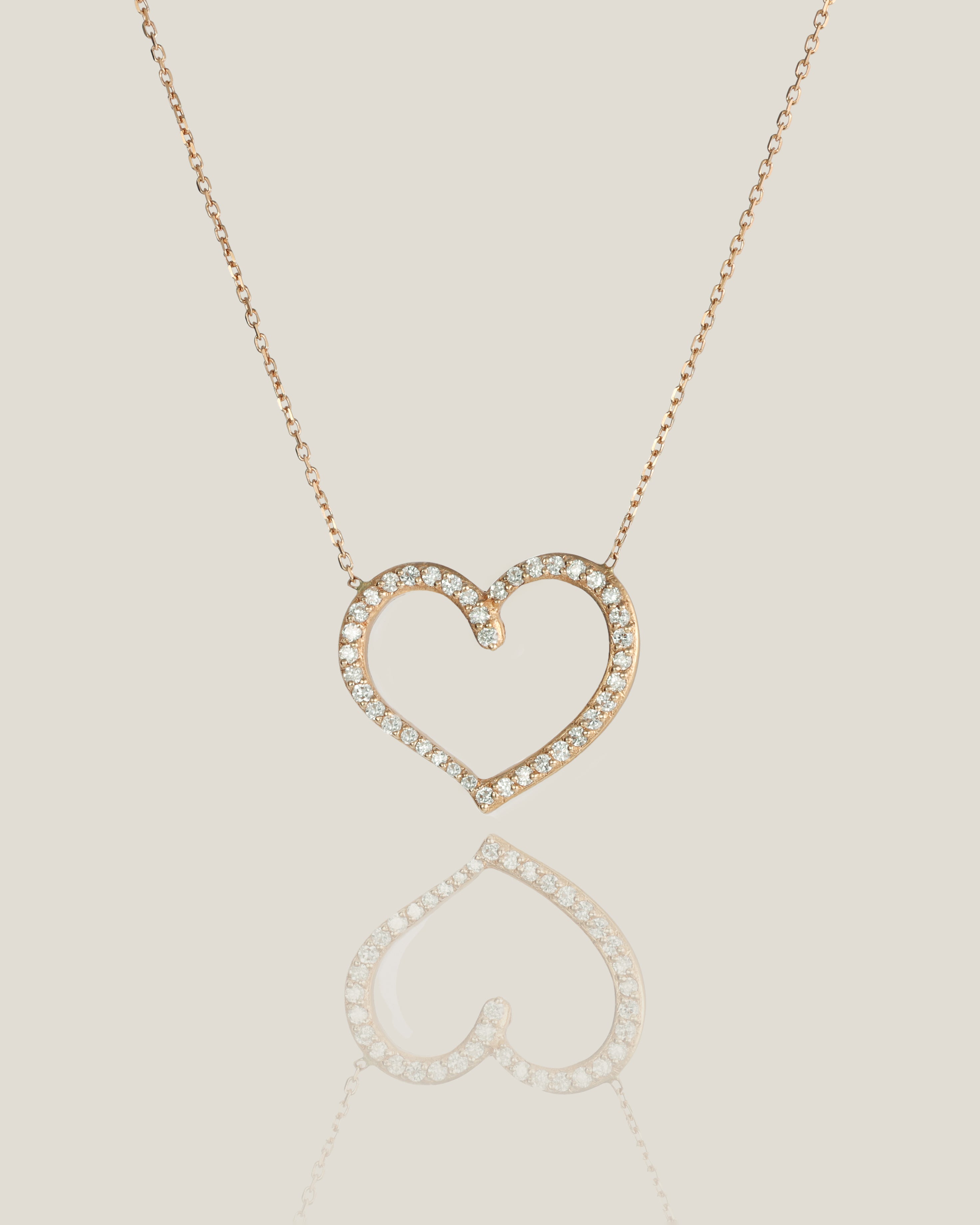 Heart shape diamond pendant | White Diamond 0.16, 1.27g