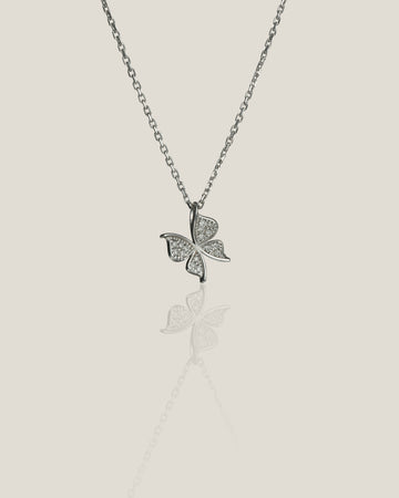 Butterfly White Diamond Pendant | White Diamond 0.07, 2.19g