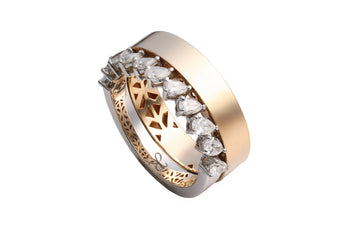 Marquise Double Diamond Ring | 0.88 carats, 8.36g