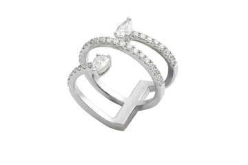 Pear Spiral Diamond Ring | 1.03 carats, 5.02g