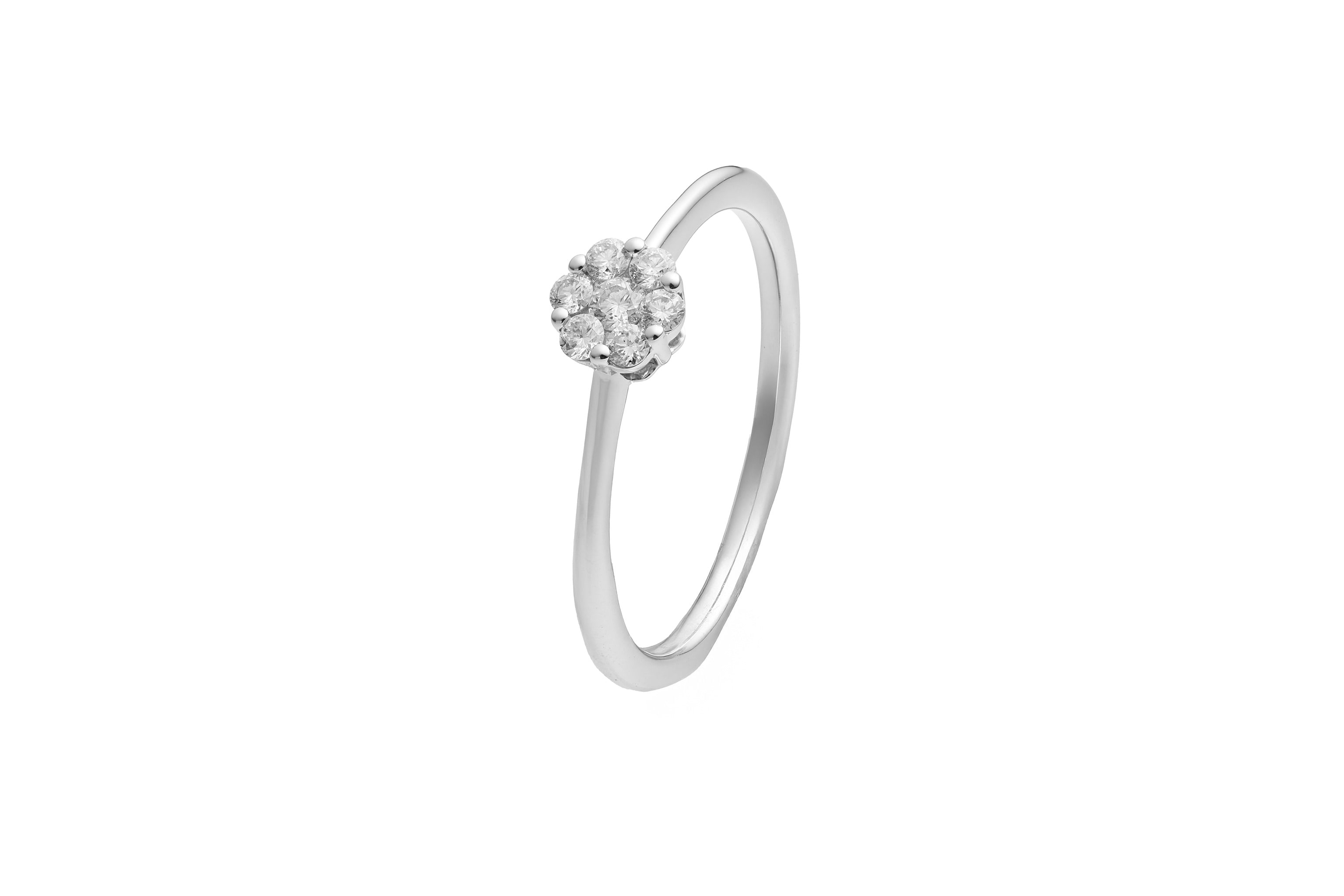 Mini Flowers Diamond Ring | 0.16 carats, 1.76g