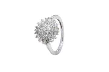 Illusion Flower Diamond Ring | 0.69 carats, 3.21g