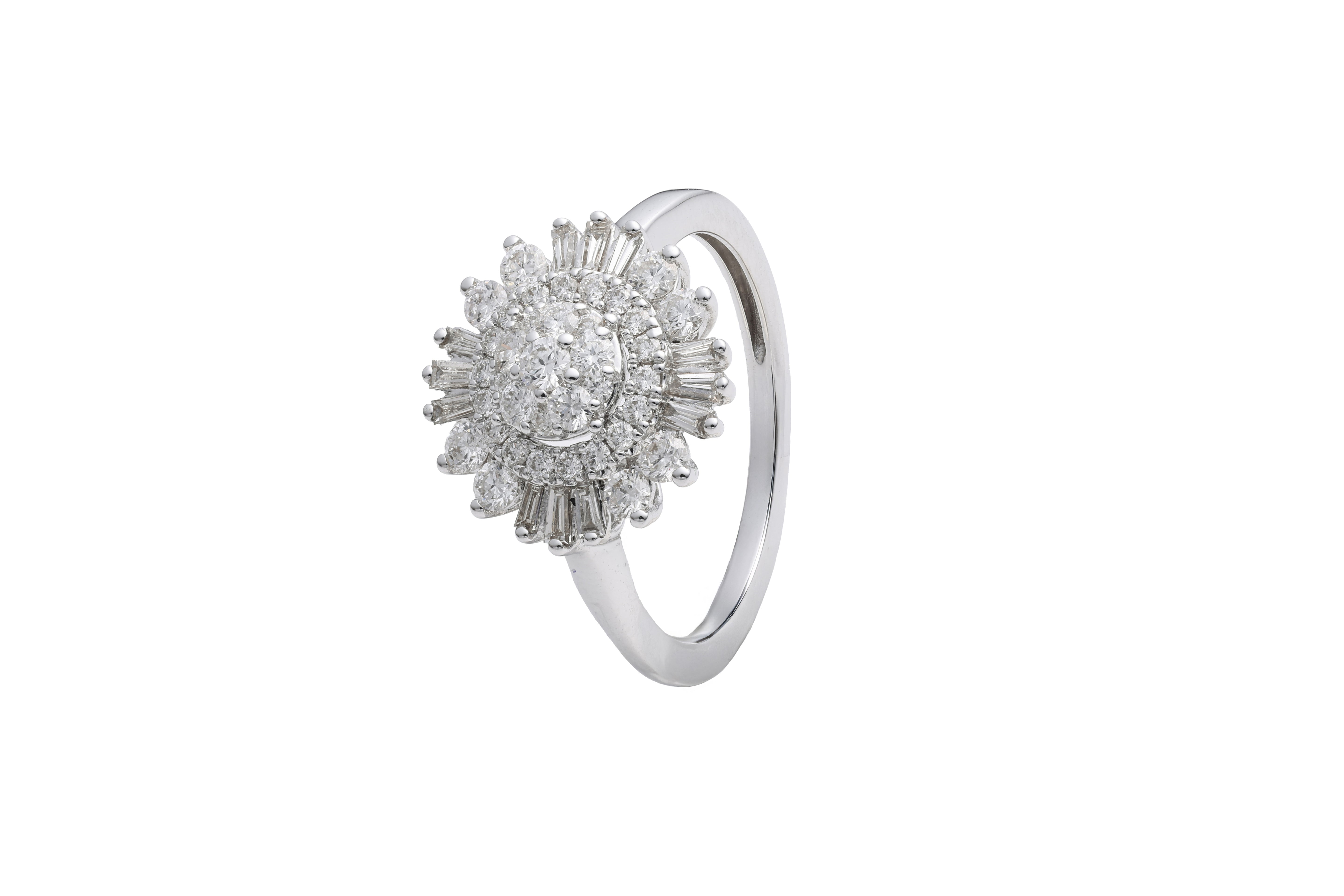 Illusion Flower Diamond Ring | 0.69 carats, 3.21g
