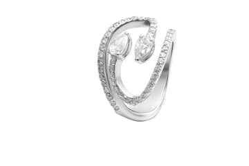 Double Pear Diamond Ring | 1.18 carats, 5.14g