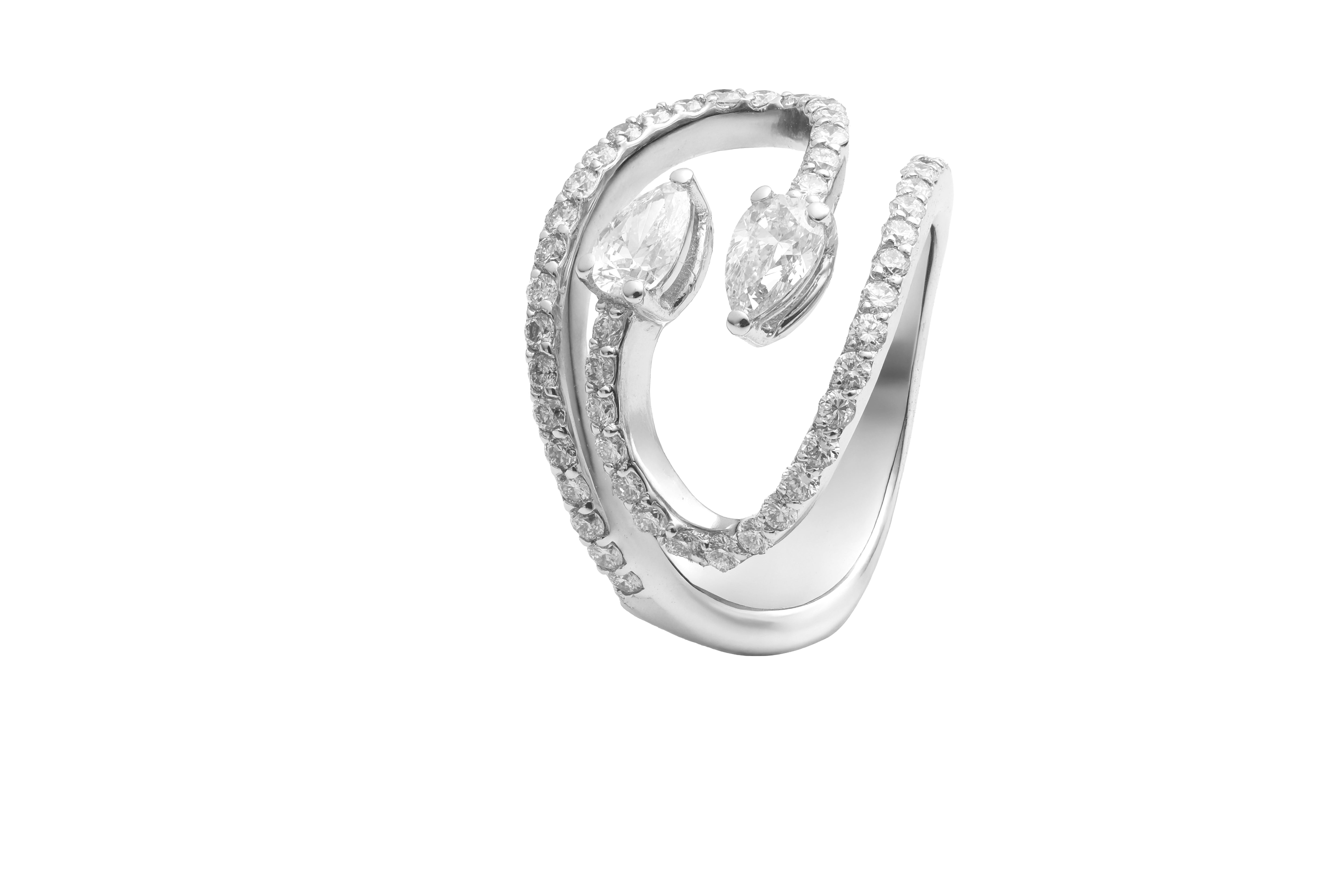 Double Pear Diamond Ring | 1.18 carats, 5.14g