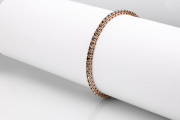 Black Diamond Tennis Bracelet | 8.21 Carats, 10.3g