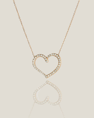 Heart Shape Diamond Pendant | White Diamond 0.13 carats, 1.3g