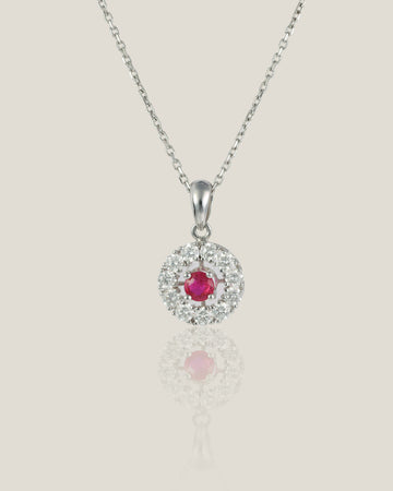 Ruby Diamond Pendant | White Diamond 0.51 carats, 2.98g