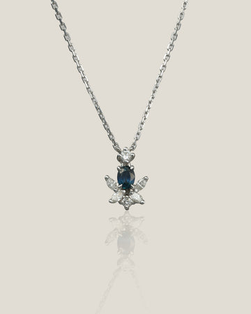 Sapphire Diamond Pendant | White Diamond 0.14 carats, Sapphire 0.19 carats, 2.3g