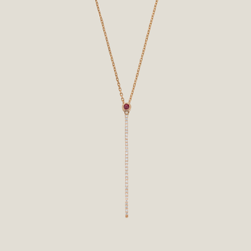 Ruby Diamond Pendant | White Diamond 0.15 Carats, Ruby 0.04 Carats, 2.35g