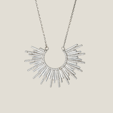 Sun Diamond Pendant | White Diamond 0.43 Carats, 6.6g