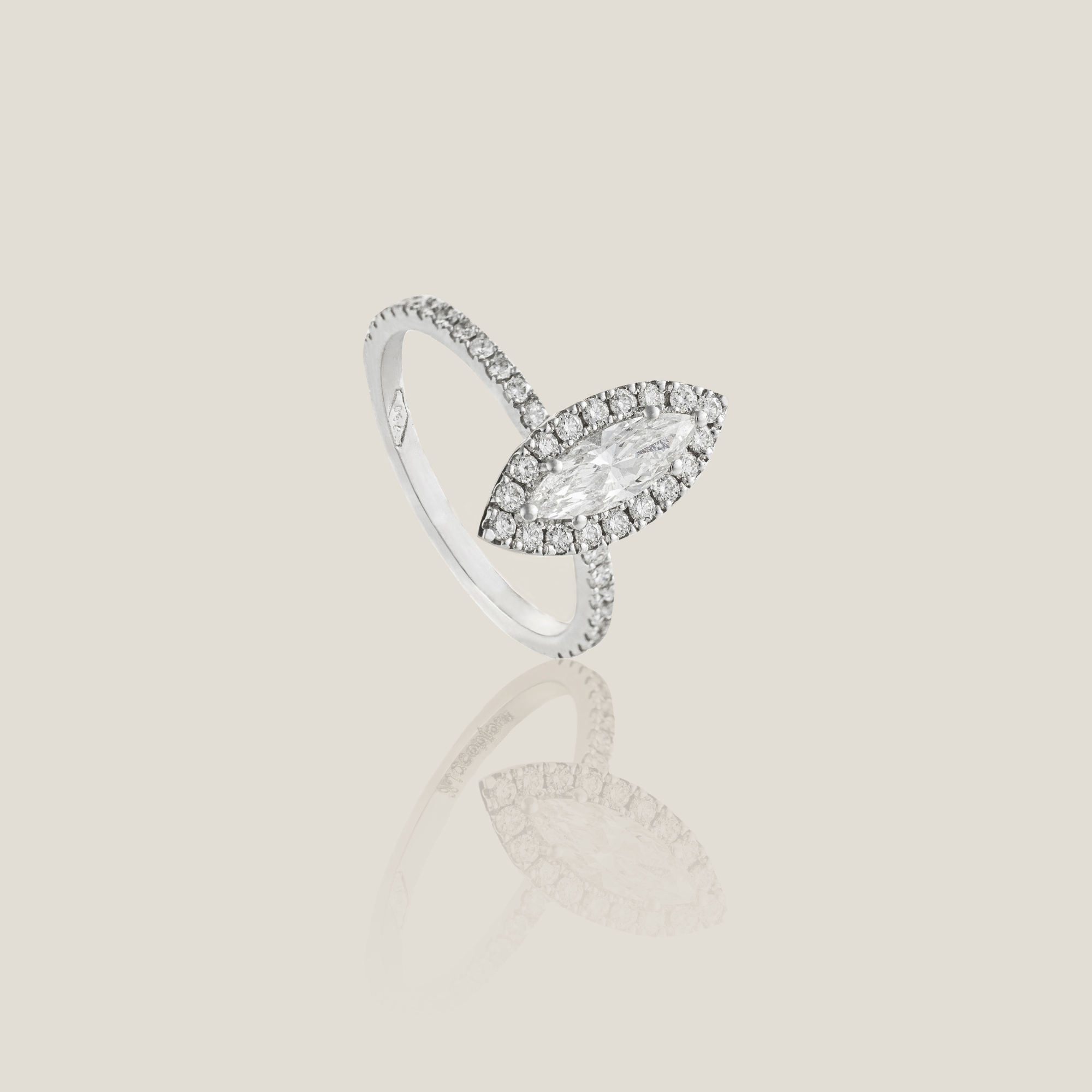 Marquise Diamond Solitaire | White Diamond 0.5 Carats, 3g