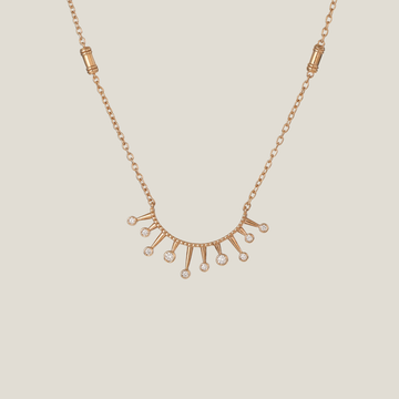 Half Sun Diamond Necklace | 0.16 Carats, 5.56g