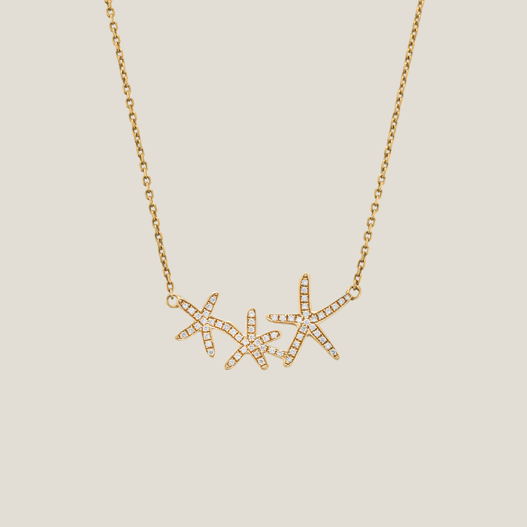 Stars Diamond Pendant | White Diamond 0.16 Carats, 2.62g