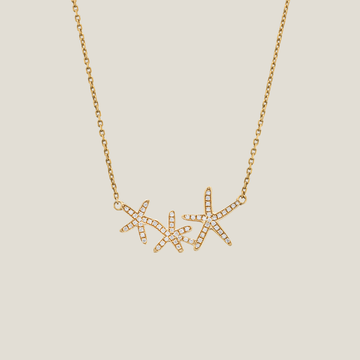 Stars Diamond Pendant | White Diamond 0.16 Carats, 2.62g