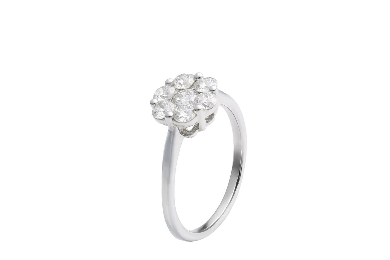 Round Diamond Illusion Ring |  0.51 carats, 2.28g