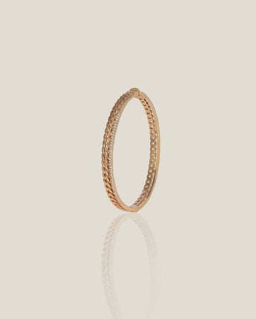 Pink Gold Diamond bangle | 0.41 carats, 18.62g