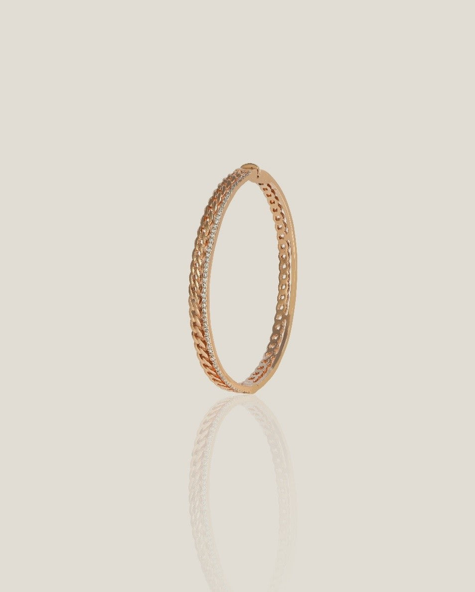 Pink Gold Diamond bangle | 0.41 carats, 18.62g
