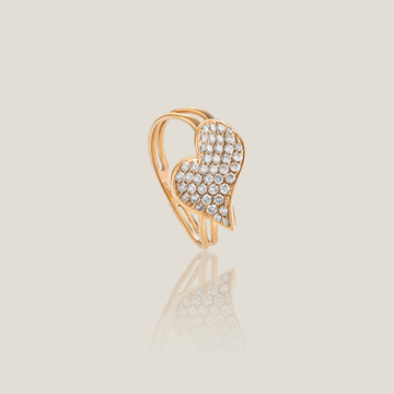 Heart Shape Diamond Ring | White Diamond 0.46 Carats, 2.11g