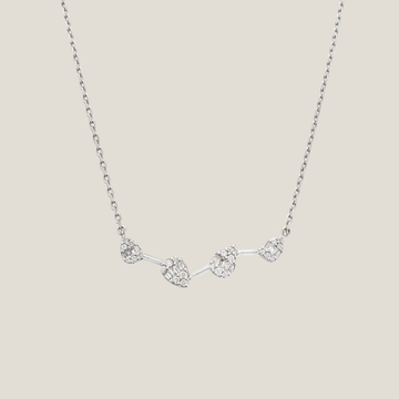 Diamond Pendant | White Diamond 0.142 Carats, Baguette 0.144 Carats, 4.64g