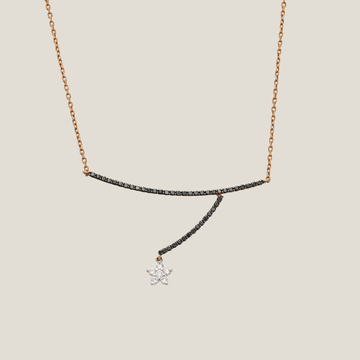 Black Diamond Pendant | Diamond 0.1 Carats, Black Diamond 0.29 Carats, 2.9g