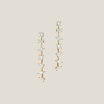 Multi Shape Diamond Earrings | White Diamond 2.15 Carats, 5.74g