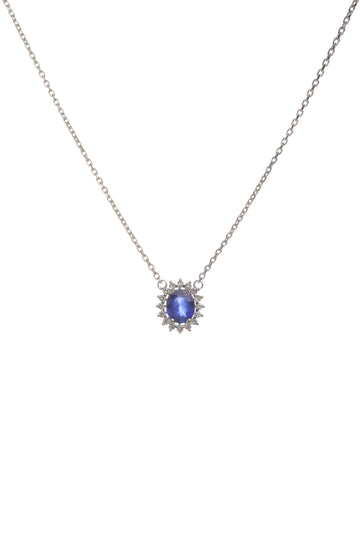 White gold sapphire pendant | 0.11 carats, 2.62g
