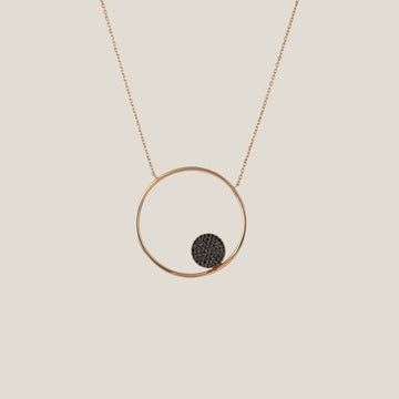 Black Circled Necklace | 0.65, 7.96g