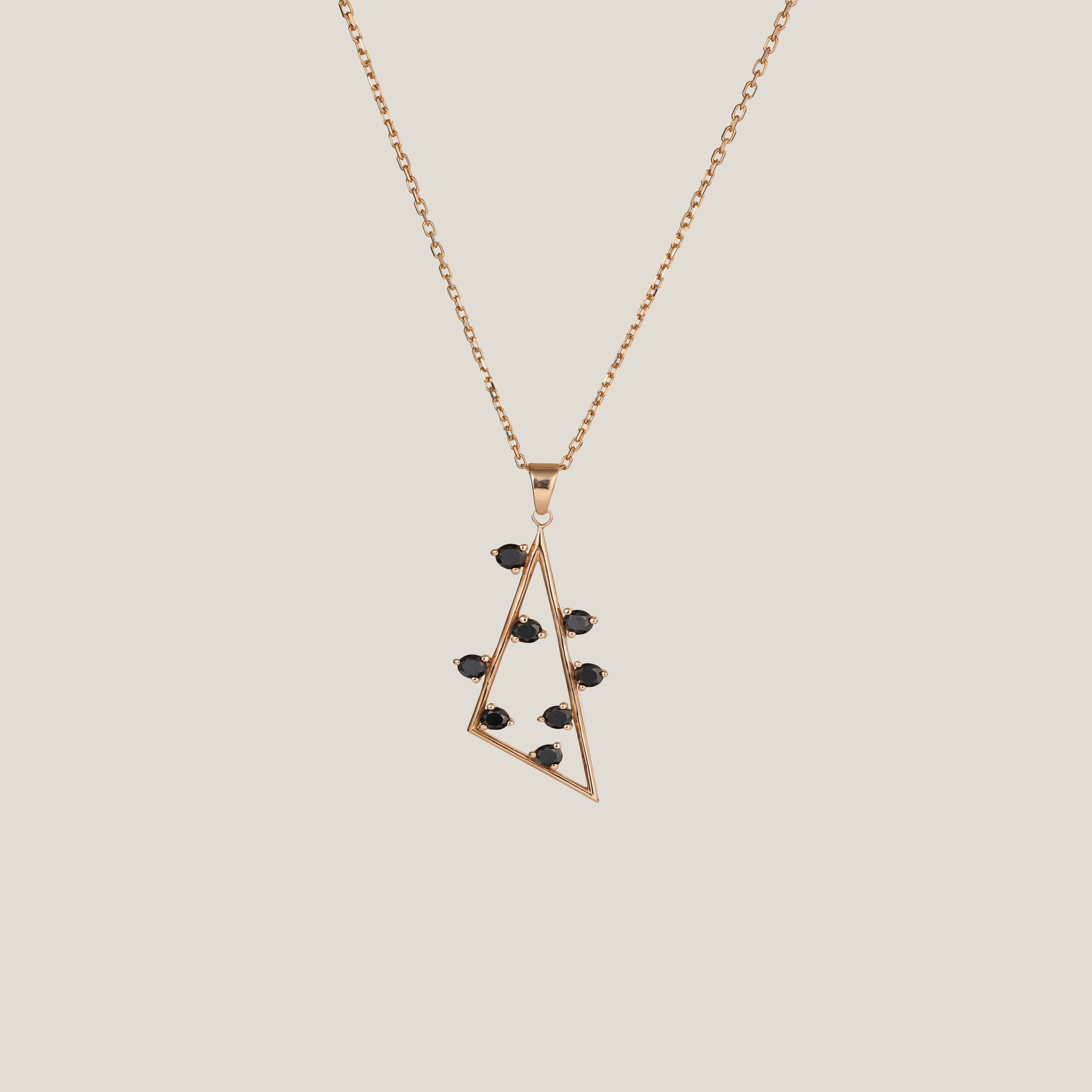 Black Triangle Necklace | 1.41 Carats, 6.69g