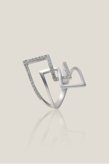 White Gold White Diamond Ring | White Diamond 0.36 carats, 5.08g