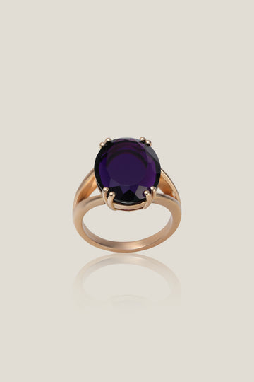 Pink Gold Amethyst Ring | Amethyst 5.77 Carats, 1.74g