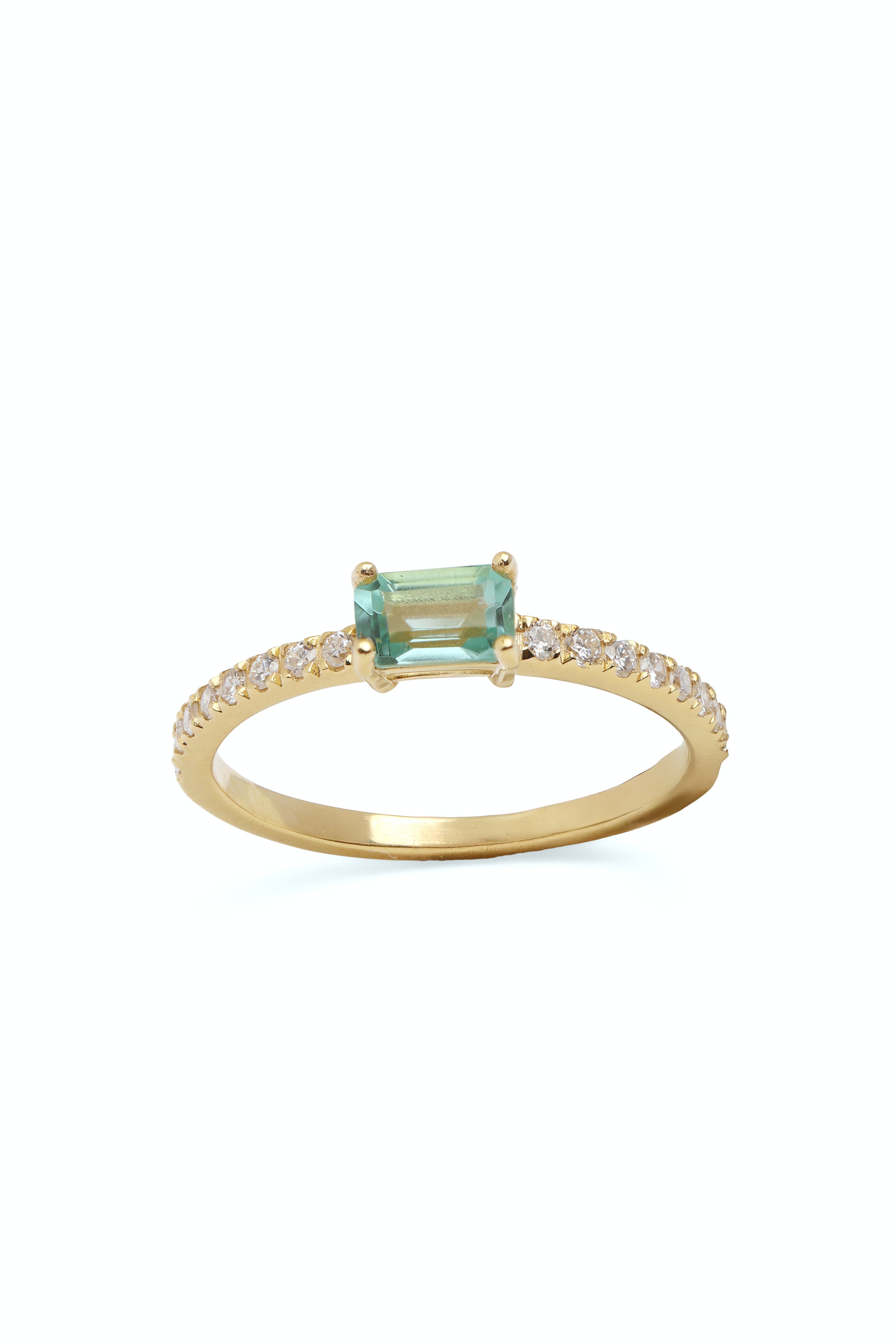 Peridot Diamond Ring | 0.14 carats, 1.45g