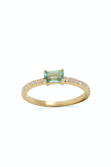 Peridot Diamond Ring | 0.14 carats, 1.45g
