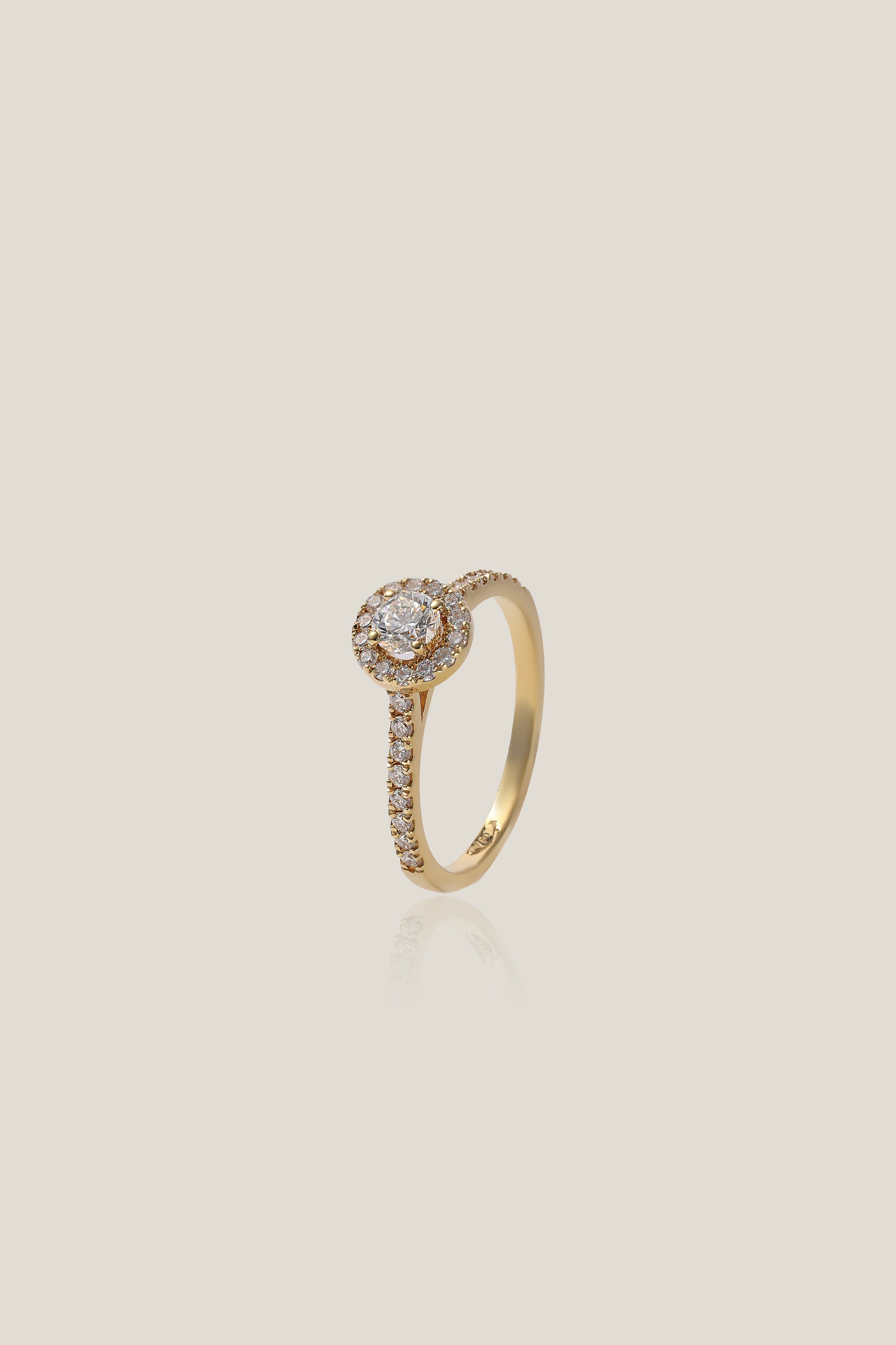 Illuaion diamond solitaire ring | 0.26 carats, 2.42g