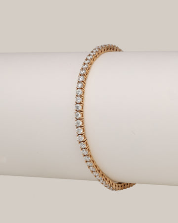 Pink Gold White Diamond Tennis Bracelet | White Diamond 2.83 carats, 9.11g