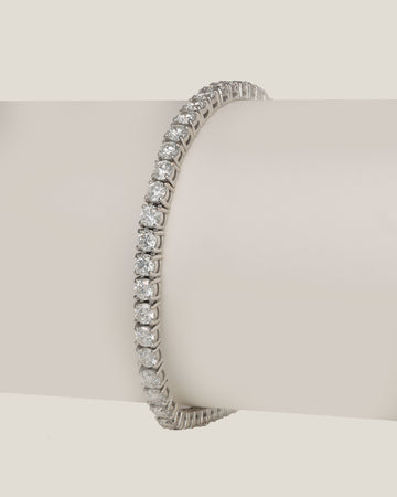 White Gold White Diamond Tennis Bracelet | 5.71 carats, 11.14g
