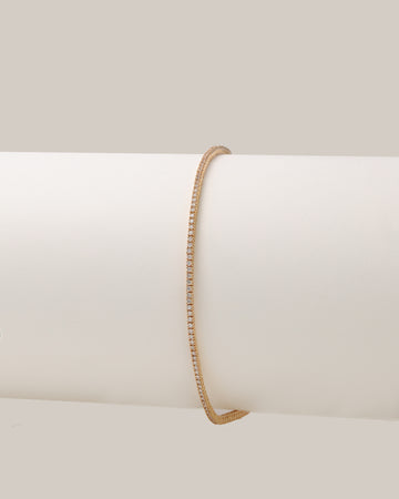 Pink Gold White Diamond Tennis Bracelet | White Diamond 1.24 carats, 5.32g
