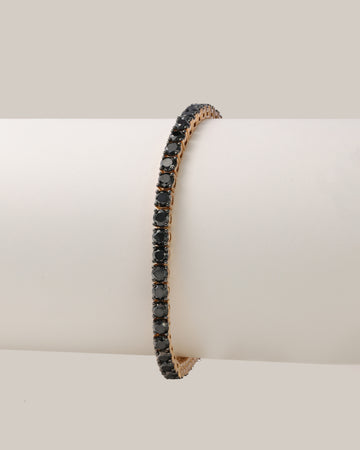 Pink Gold Black Diamond Tennis | 8.86 carats, 12.97g