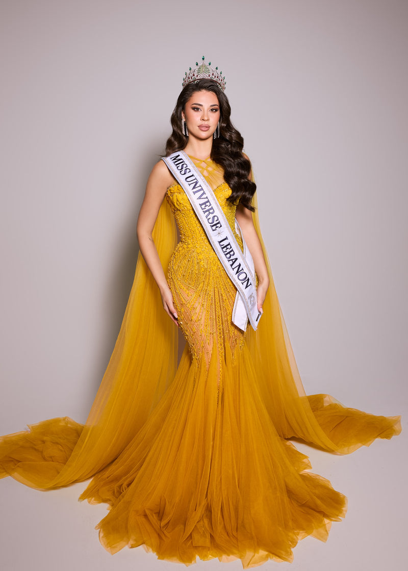 Miss Universe Lebanon wearing Jacobijoux diamonds