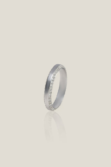 White Gold Diamond Wedding Band | White Diamond 0.66 carats, 2.44g