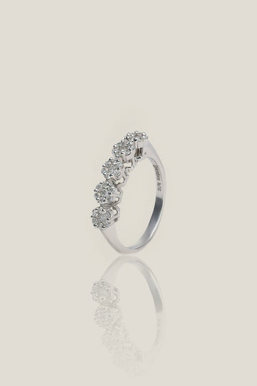 Flower White Diamond Ring |  White Diamond 0.377, 3.21g