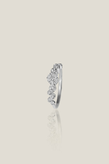 Flower Design White Diamond Ring | White Diamond 0.212 carats, 2.48g